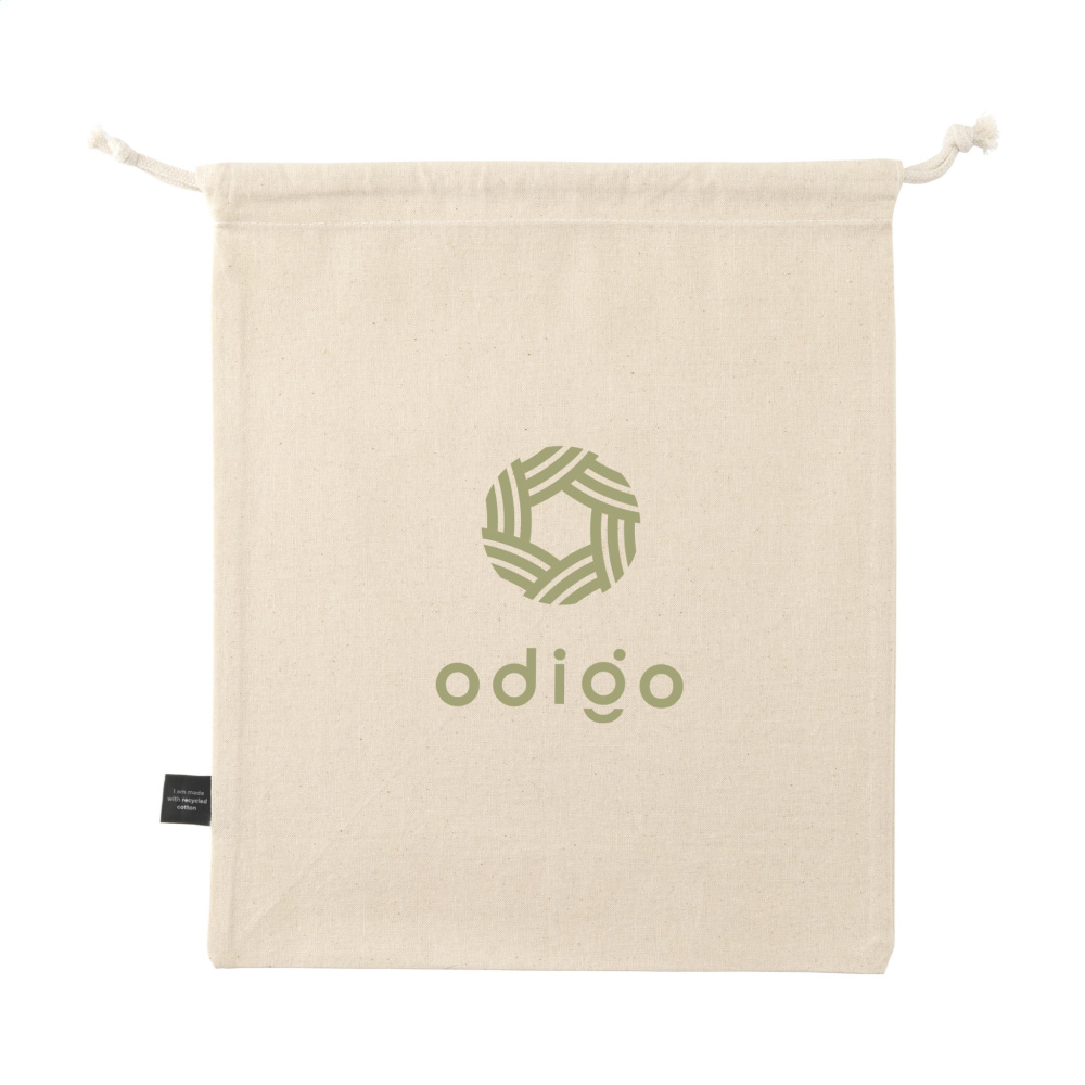 Logotrade promotional giveaway picture of: Gift Pouch Natural GRS Recycled Cotton (150 g/m²) M