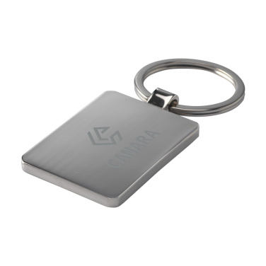 Logo trade promotional merchandise image of: Bamboo Key Rectangle keyring