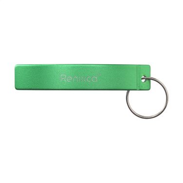 Logo trade promotional products image of: Alu Opener GRS Recycled keyring