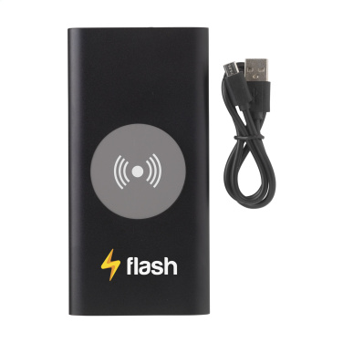 Logo trade promotional merchandise photo of: Aluminium 8000 Wireless Powerbank wireless charger