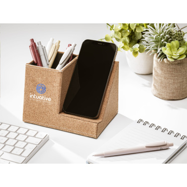 Logo trade business gift photo of: Ecork Pen Holder Wireless Charger