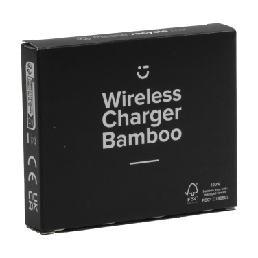 Logo trade business gift photo of: Bamboo Wireless Charger 15W