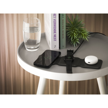Logotrade promotional merchandise picture of: TriCharge RCS  Recycled PU Wireless Charger