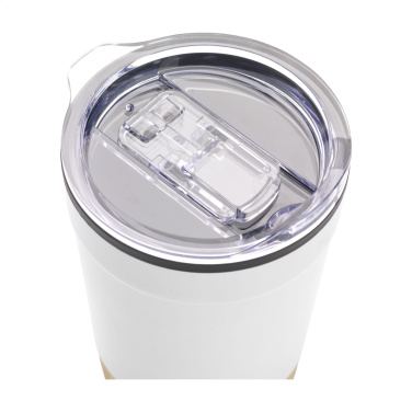 Logotrade corporate gift image of: Kobe Bamboo RCS Recycled Steel 350 ml coffee cup