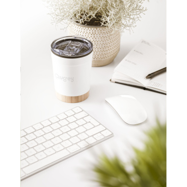 Logo trade business gift photo of: Kobe Bamboo RCS Recycled Steel 350 ml coffee cup