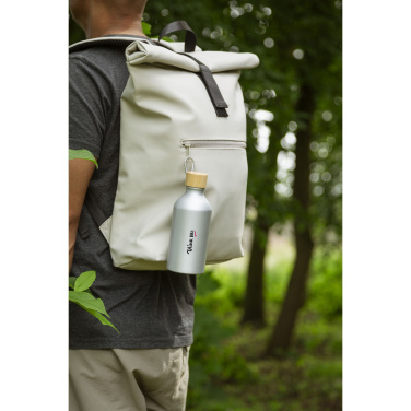 Logotrade promotional item picture of: AluBamboo GRS Recycled Alu 500 ml water bottle