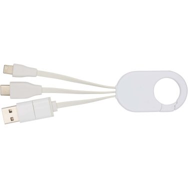 Logo trade corporate gifts image of: Troop 4-in-1 recycled plastic charging cable