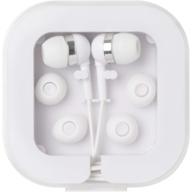 Logo trade promotional items image of: Dofida wired Type-C earbuds with recycled plastic storage box