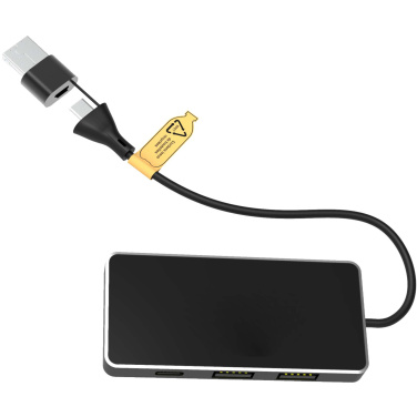 Logotrade promotional giveaway picture of: SCX.design H20 8-in-1 USB hub with dual input and 6-ports
