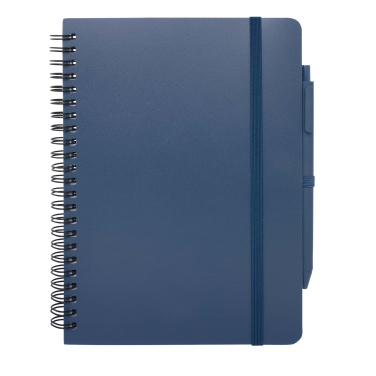 Logo trade promotional items image of: Thalaasa A5 ocean-bound hard cover notebook with ballpoint pen (black ink)