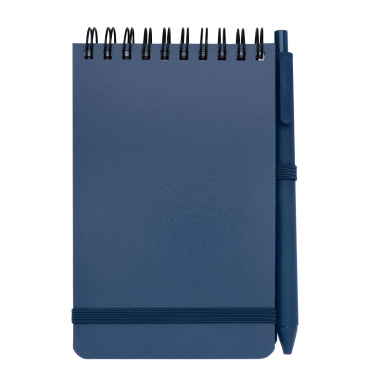 Logo trade promotional merchandise image of: Thalaasa A6 hard cover ocean-bound notebook with ballpoint pen (black ink)