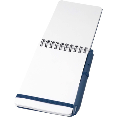Logo trade promotional merchandise photo of: Thalaasa A6 hard cover ocean-bound notebook with ballpoint pen (black ink)