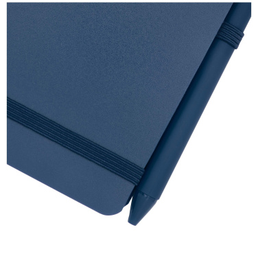 Logo trade corporate gifts image of: Thalaasa A6 hard cover ocean-bound notebook with ballpoint pen (black ink)