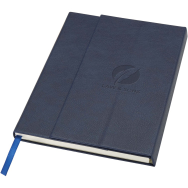Logo trade promotional product photo of: Alejandra A5 recycled plastic hard cover notebook