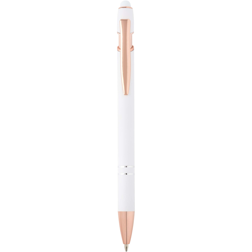 Logo trade promotional gift photo of: Nanna ballpoint pen with rose gold finish (blue ink)