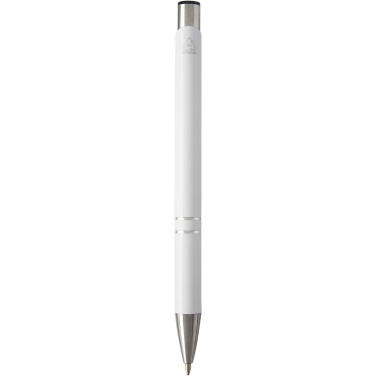 Logo trade promotional giveaway photo of: Moneta recycled aluminium ballpoint pen (blue ink)
