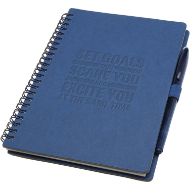 Logo trade promotional merchandise photo of: Slate reusable soft cover notebook and pen set (black ink)