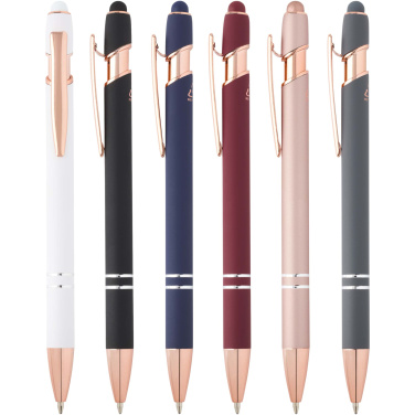 Logo trade corporate gift photo of: Nanna ballpoint pen with rose gold finish (black ink)