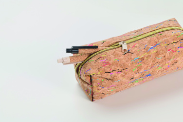 Logo trade corporate gifts image of: Coloured cork pencil case