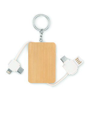 Logo trade promotional giveaways image of: Key ring charging cable