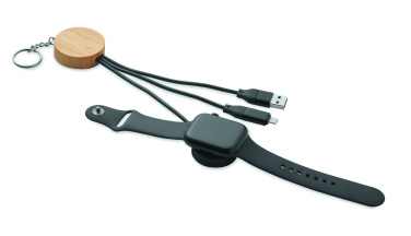 Logo trade advertising product photo of: Key ring with 4 in 1 60W cable