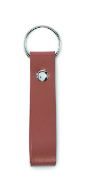 Logo trade business gifts image of: PU loop key ring