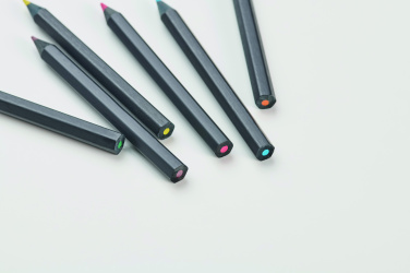 Logotrade corporate gift picture of: 6 black colouring pencils