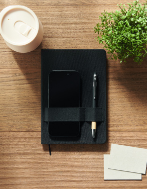 Logo trade corporate gift photo of: A5 RPET notebook with pen