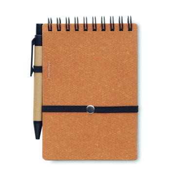Logotrade promotional merchandise picture of: Recycled notebook with ball pen