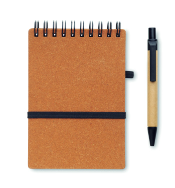 Logotrade promotional product picture of: Recycled notebook with ball pen