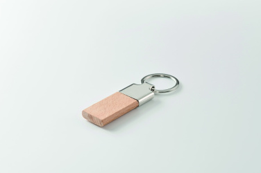 Logo trade promotional product photo of: Key ring with rubber wood