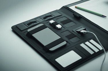 Logo trade promotional merchandise picture of: A4 folder and wireless charger