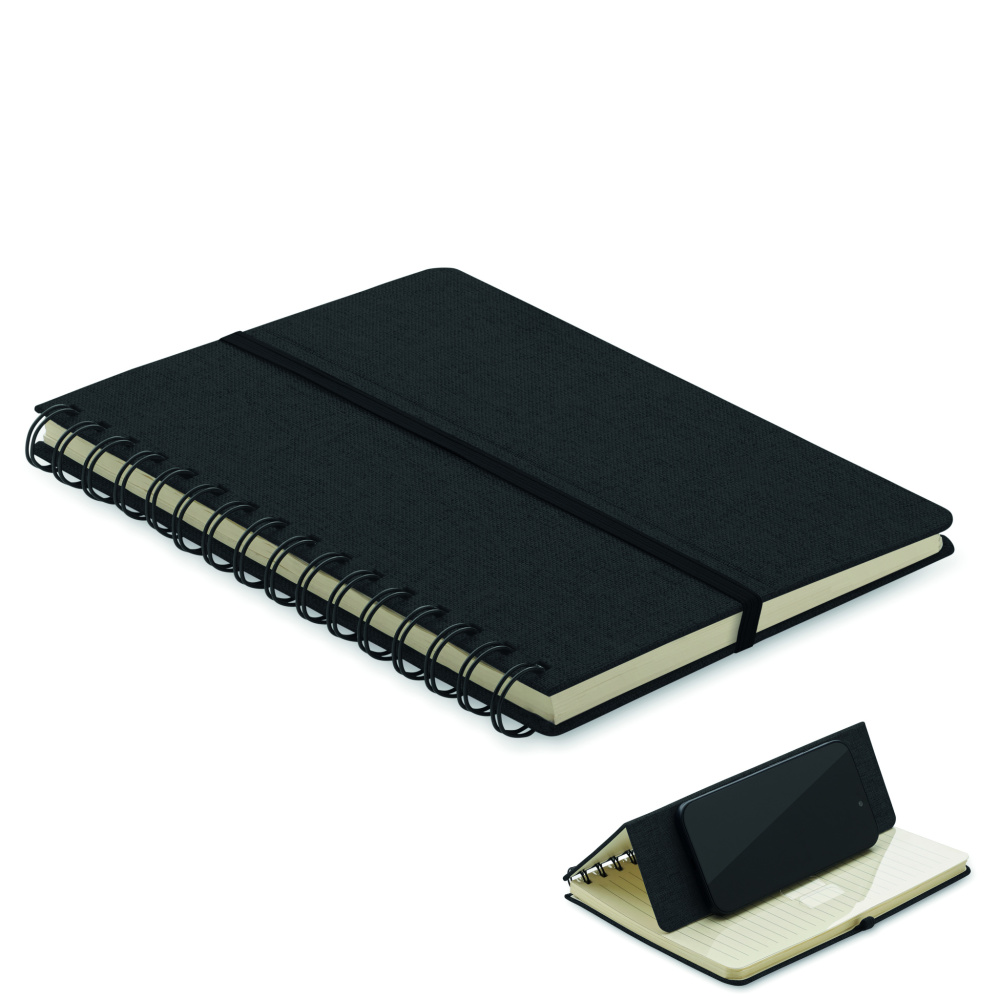 Logo trade advertising product photo of: A5 notebook with phone holder