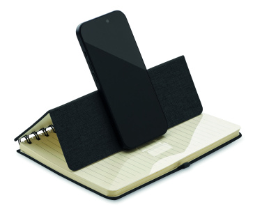 Logo trade promotional products image of: A5 notebook with phone holder