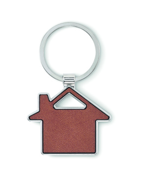 Logo trade promotional giveaway photo of: House shaped key ring