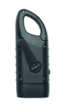 Logo trade advertising product photo of: Solar torch with dynamo crank