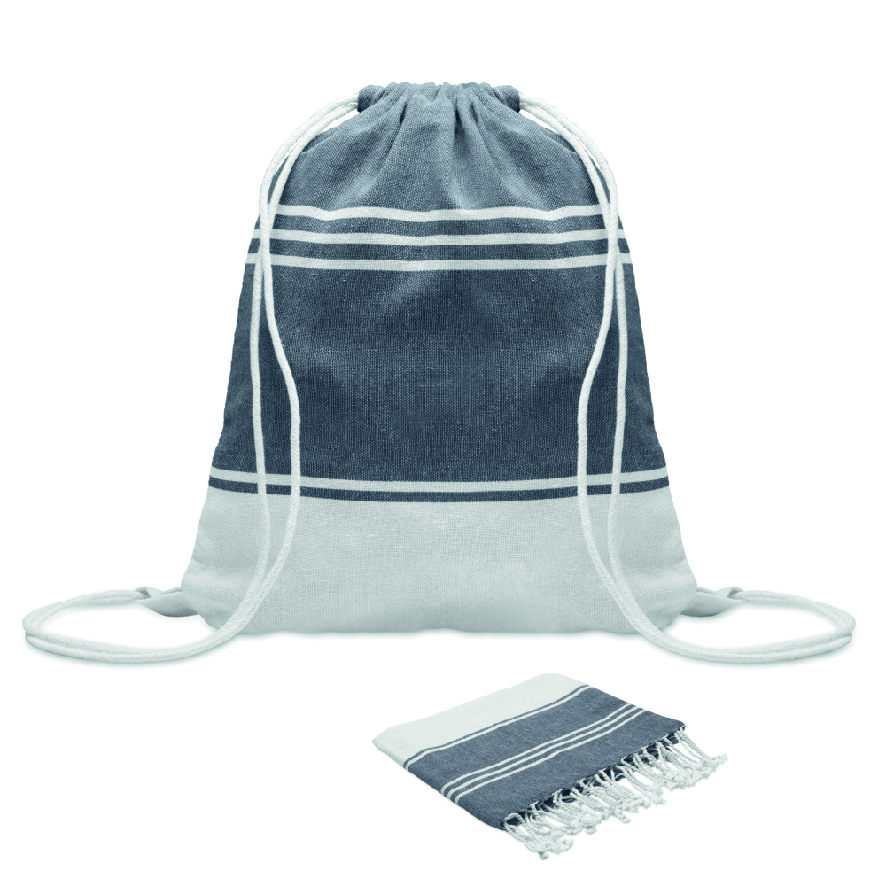 Logo trade promotional merchandise picture of: Hammam towel drawstring set