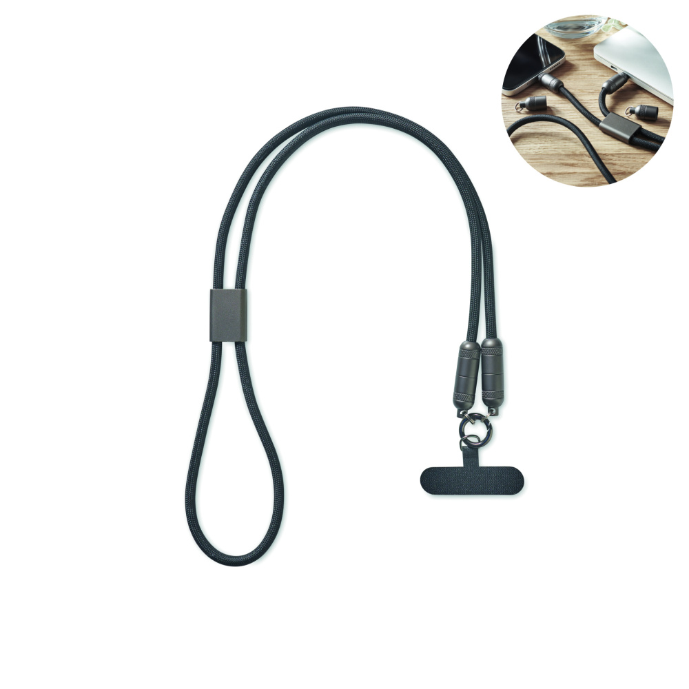Logo trade corporate gifts image of: 60W phone holder lanyard cable