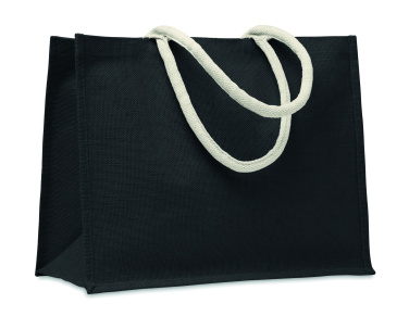 Logo trade promotional merchandise picture of: Jute bag with cotton handle