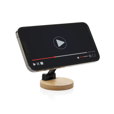 Logotrade promotional gifts photo of: Magmount RCS recycled plastic and bamboo phone stand