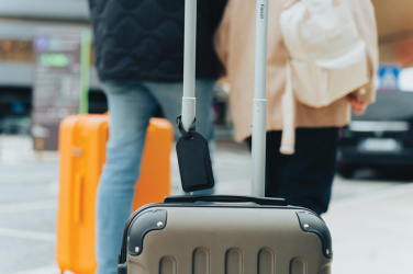 Logo trade corporate gifts image of: Globetrack RCSrPolyester luggage tag with worldwide locating