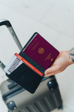 Logotrade promotional product picture of: Trackmate RCS rpolyester passport holder worldwide locating