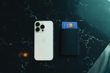 Logotrade promotional gift image of: Seekcard RCS rpolyester card wallet with worldwide locating