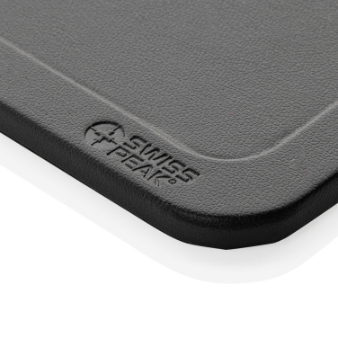 Logotrade promotional product picture of: Swiss Peak 3 in 1 RCS recycled PU wireless charger desk tray