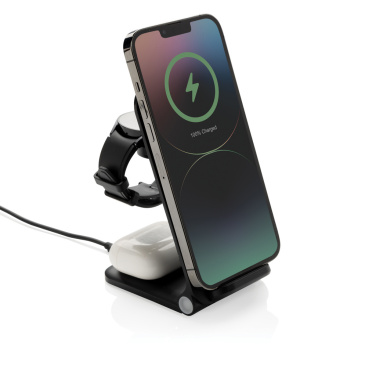 Logo trade promotional product photo of: Powerpal 3 in 1 RCS recycled plastic 15W charger