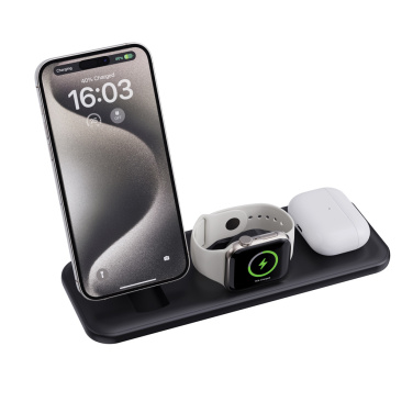 Logo trade advertising products picture of: Urban Vitamin Torrance 3 in 1 magnetic 15W charger