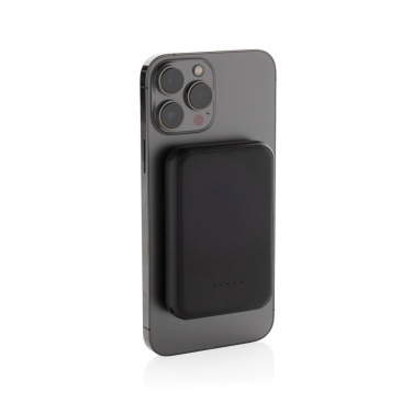 Logo trade corporate gifts image of: Stellar RCS recycled plastic 5000 mah 5W magnetic powerbank