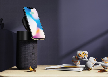 Logotrade promotional gifts photo of: Urban Vitamin Anaheim RCS recycled 10W speaker 15W charger