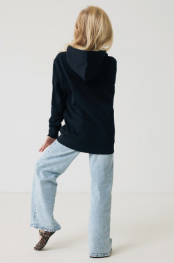 Logo trade promotional product photo of: Iqoniq Yengo kids recycled cotton hoodie with sidepockets