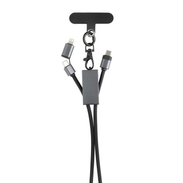 Logotrade promotional product picture of: Terra RCS recycled PET phone cord with dual charge cable